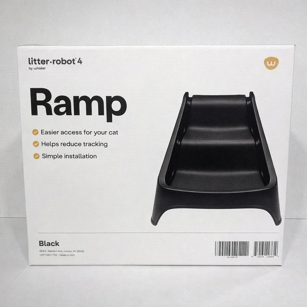Whisker Litter-Robot 4 Ramp Black For Cat Litter Box Custom Fit Non Slip NWT - Picture 1 of 4